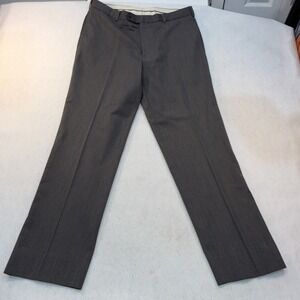 Brooks Brothers 1818 Pants Mens 36x30.5 Gray Madison Dress Trouser 100% Wool